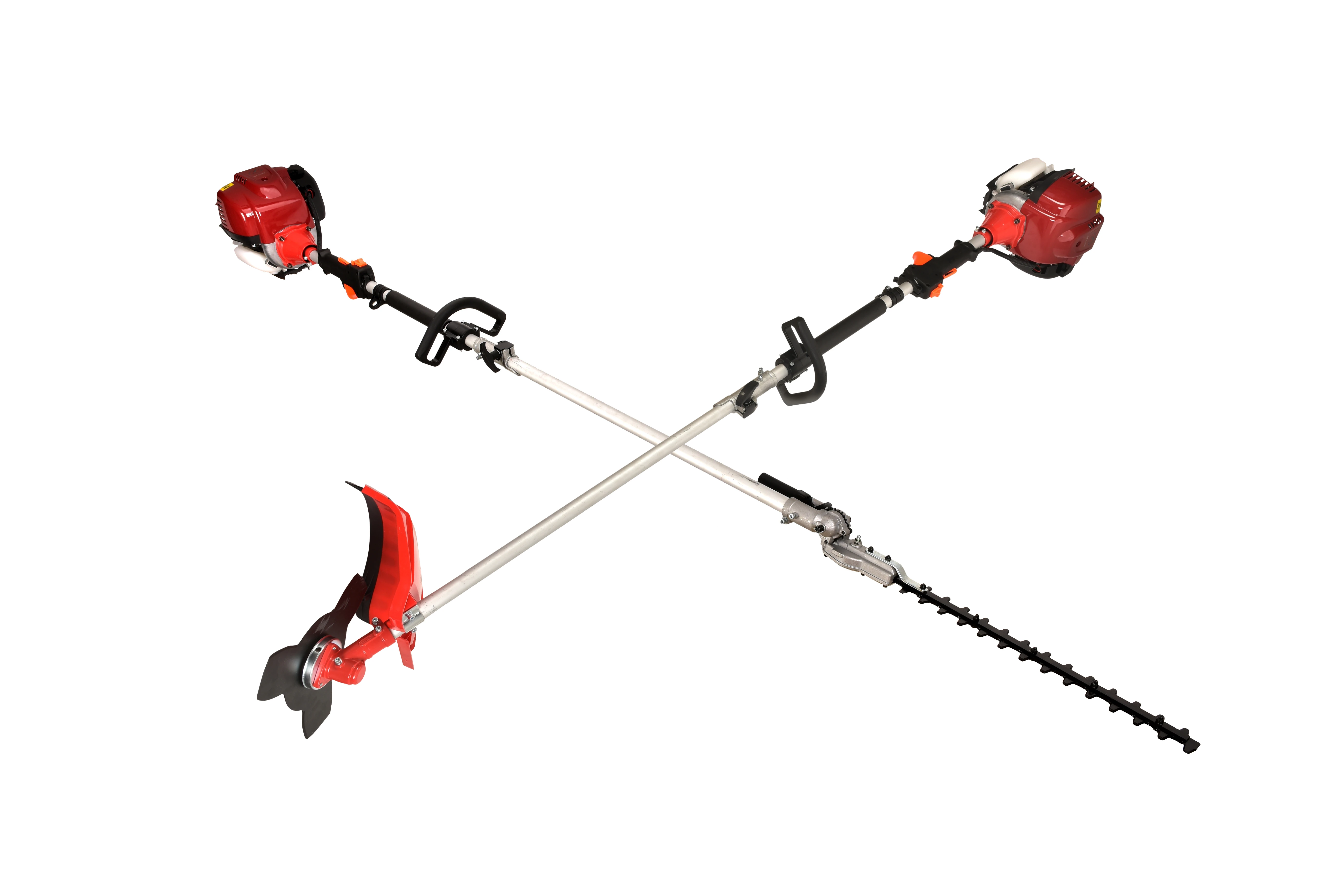 Multi-Function Brush Cutter Grass Trimmer 10-in-1 Garden Tool with Hedge Trimmer, Chainsaw, Blower & Tiller Attachments