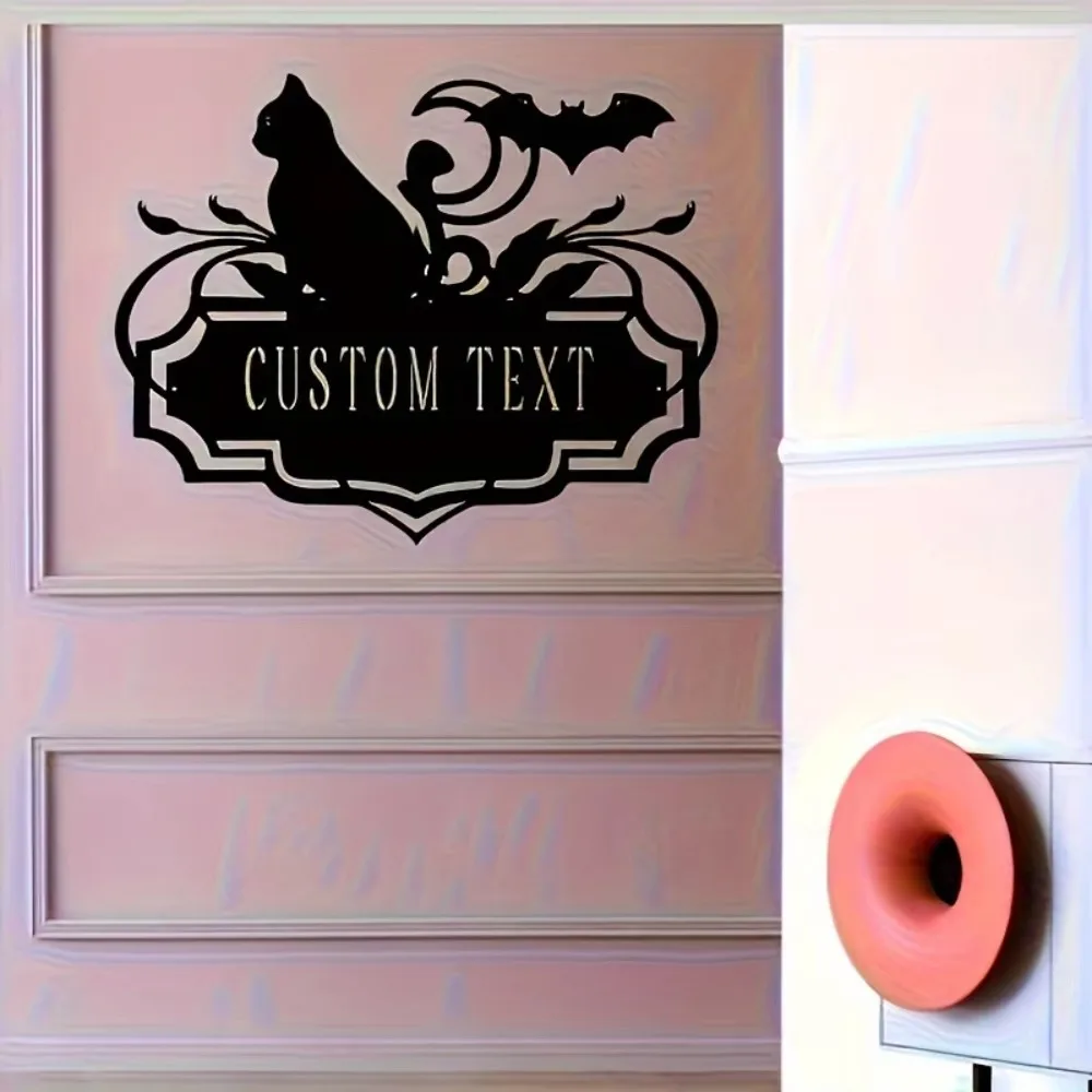 Spooky Distinctive Custom Halloween Metal Address Sign with Personalized House Number Ideal for Home Office Decor