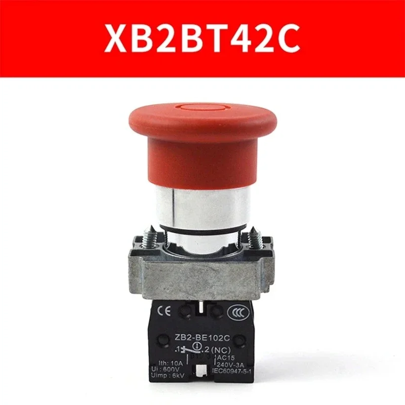 

Brand New Original Emergency Stop Switch XB2BT42C Elevator Emergency Stop Button Normally Pull Reset Fast shipping