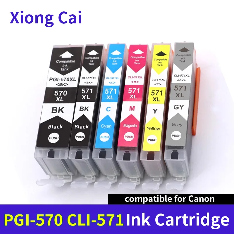 5/6 color PGI 570 CLI 571 PGI-570BK compatible ink cartridge for canon PIXMA MG7750 MG7751 MG7752 MG7753 TS8050 TS8051 printer