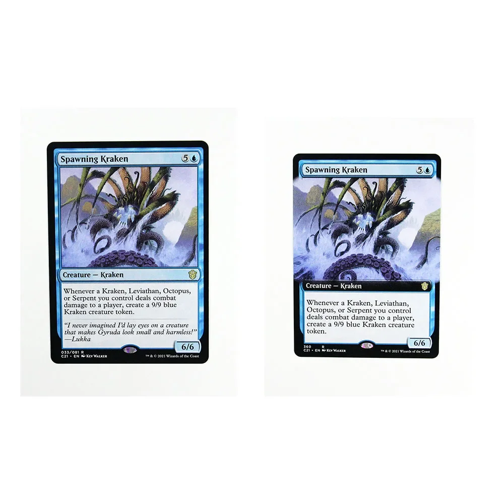 Spawning Kraken (C21) Holo TCG พร็อกซี่เกมการ์ดเล่นพร็อกซี่การ์ดสีดำคุณภาพสูง