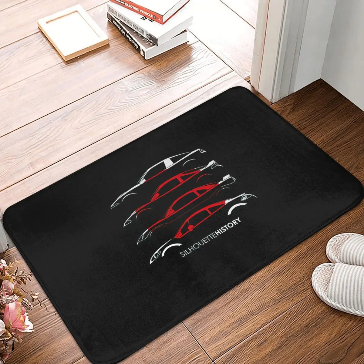 Triple Diamonds Coupe SilhouetteHistory Doormat Rug Carpet Mat Footpad Bath Mat Non-Slip Toilet Balcony Parlor Durable Washable