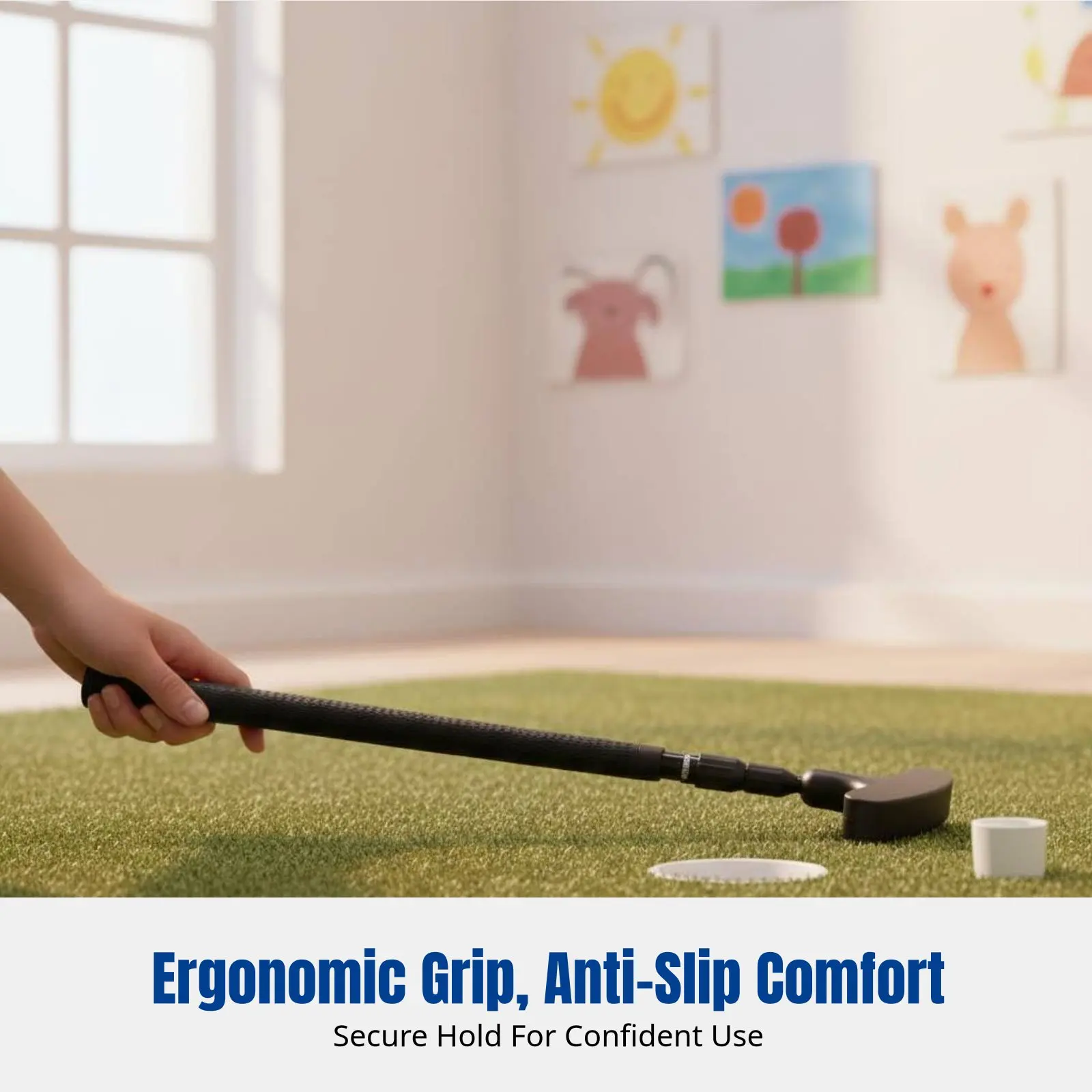 

Adjustable Length Kids Telescopic Putter, Double-Sided Head, Aluminum Alloy Grip, Lightweight, Multi-Color