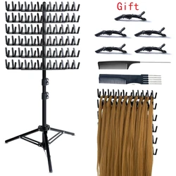 Adjustable Braiding Rack 2 Sided 144 Pegs for Braiders Standing Hair Braiding Rack for Hairstylists hair extension holder