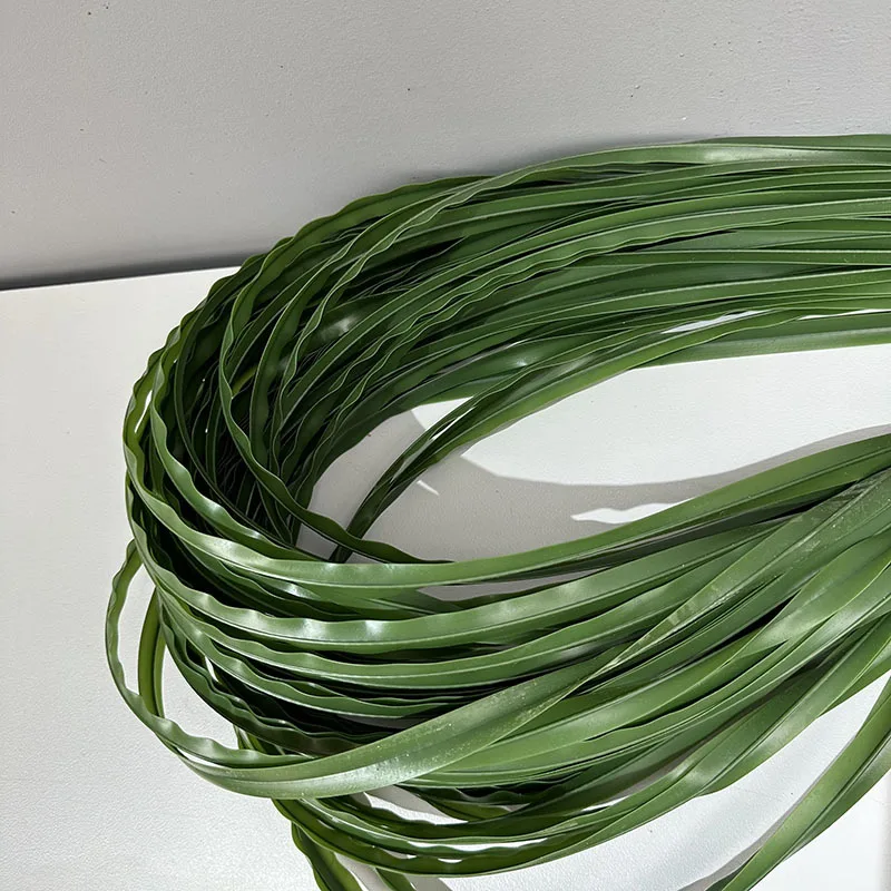 39 Zoll Künstlicher Grasstiel DIY Blumenmaterial Weiche Gummi-Blätter Rattan Blumenarrangement Pflanzengras Hochzeit Party Deko – Detail 13