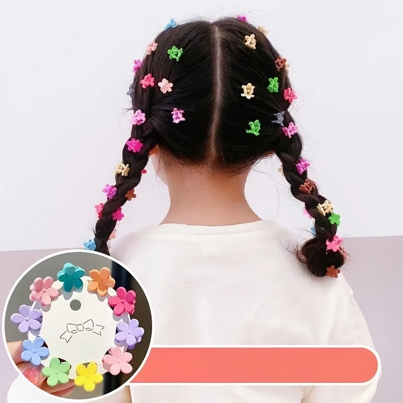 10pcs Girls Hair Claw Clips Mini Beautiful Cute Princess Hair Accessories Candy Color Hair Pin Flower Hair Clips For Women