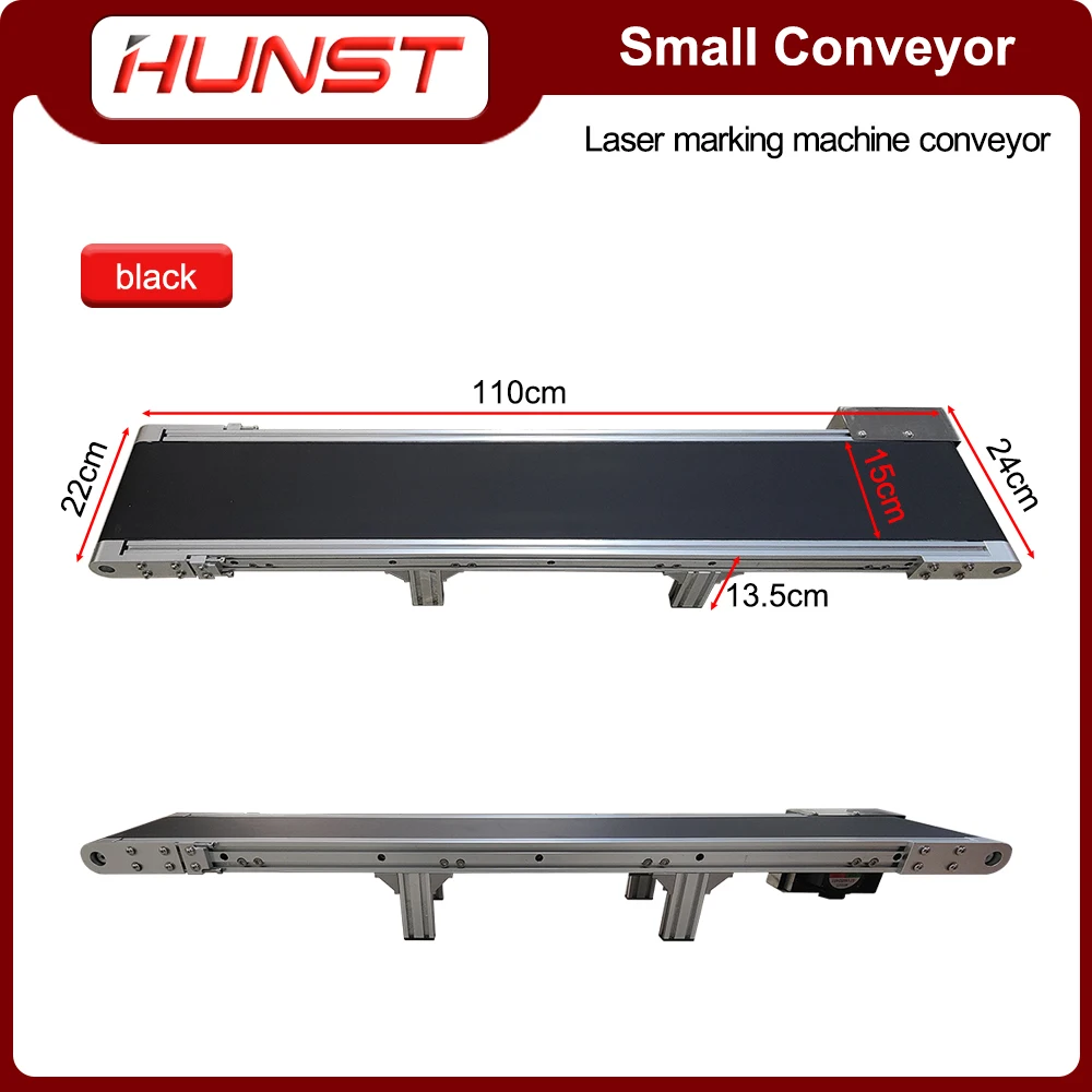 HUNST Conveyor Table with Stepper Motor Auto Feed Conveyor for Fiber CO2 UV Camera Vision Laser Markers.