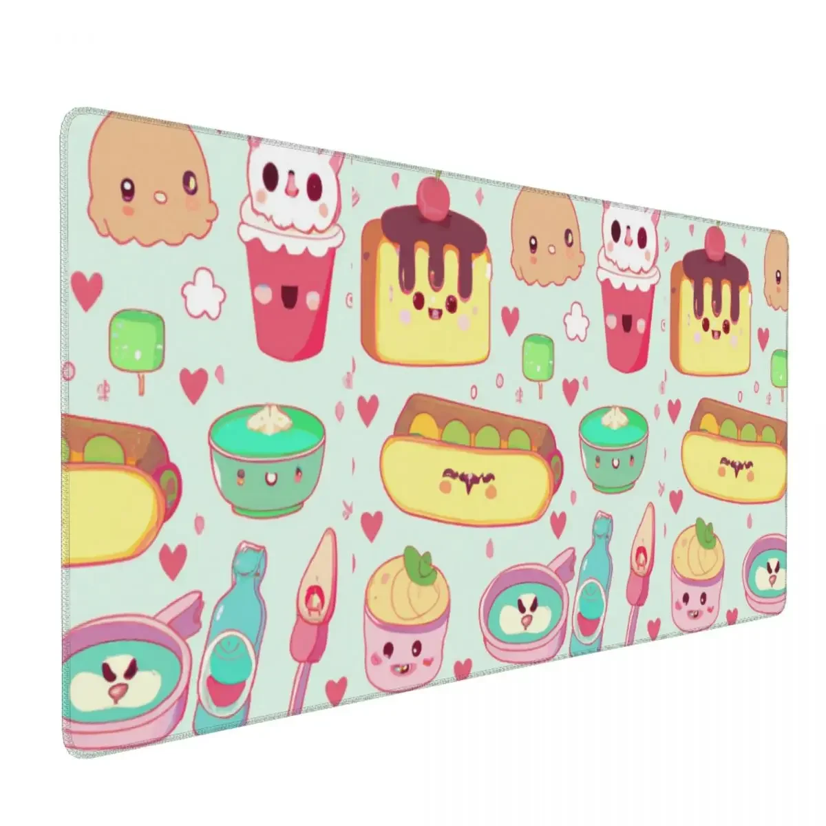 Kawaii Food Sushi Sushi Cats Graphic Large Mouse Pad Computer Keyboard Mouse Mat Gaming PC Laptop Desk Mat Office Table Mats