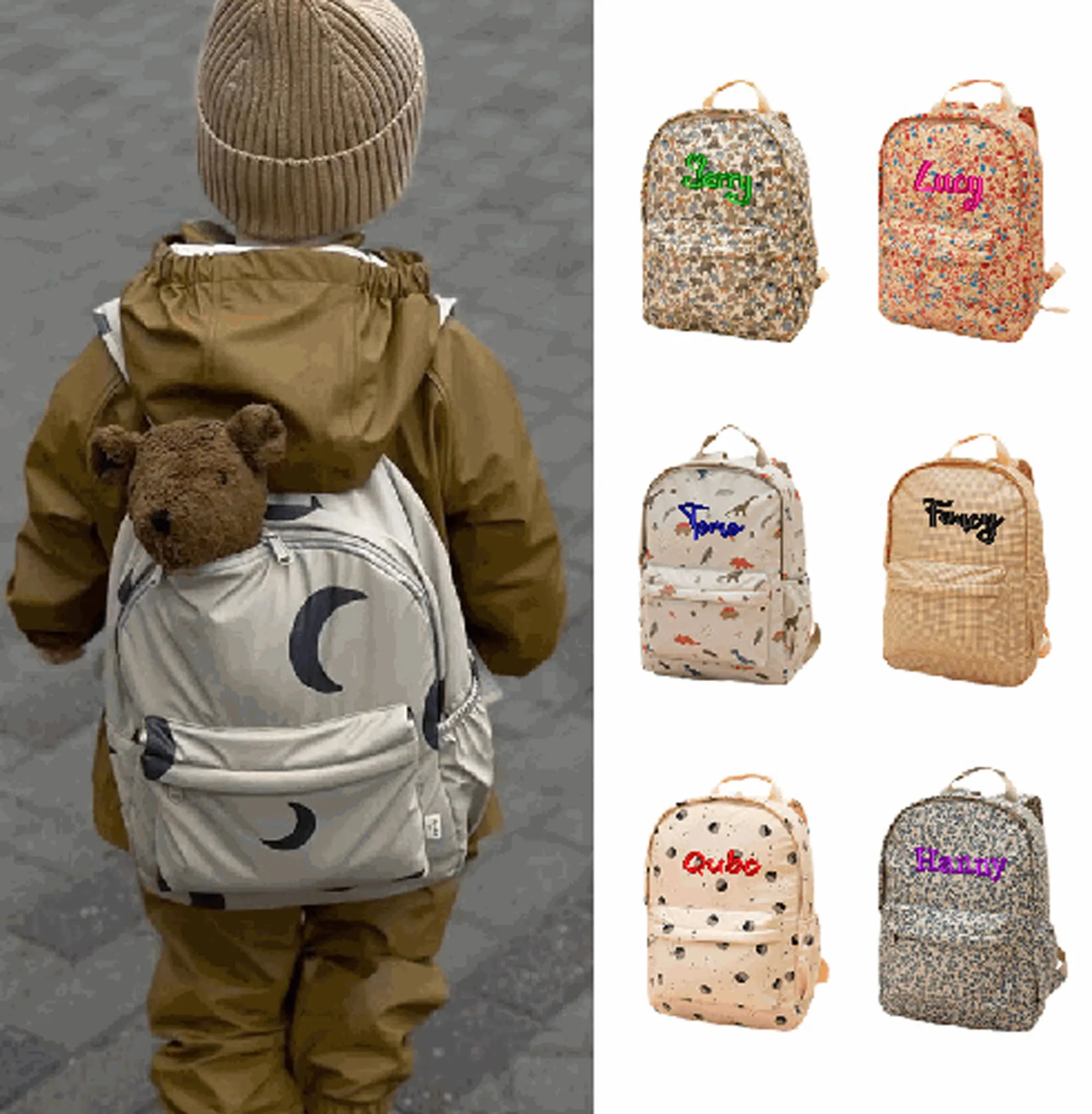 Personalized Animals Backpack Waterproof Large Capacity For Toddler Kids Travel Bag Multicolorful Backpacks Gifts For Boys Girls