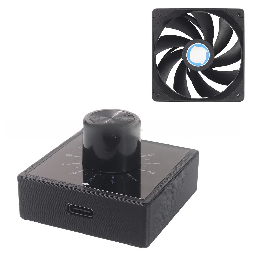 1pc 4-Pin For PWM Fan Speeds Controller DC &Type-C 12V Input Adjustable Speeds For Cooling Systems Easy Installation
