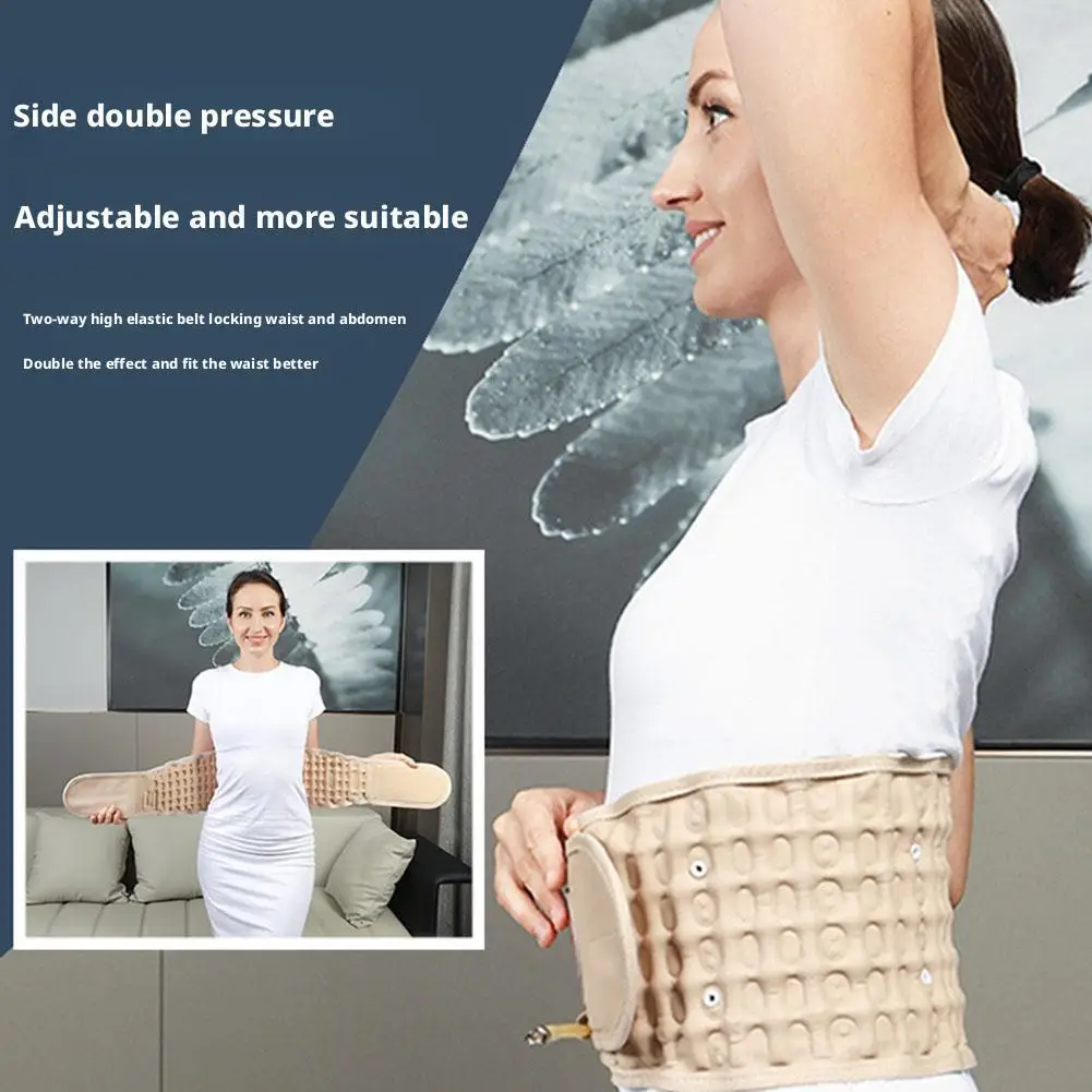 Verstellbarer aufblasbarer Lenden-Traktionsgürtel, Unisex-Erwachsene, Luftdekompressionsbandage, Linderung von Rückenschmerzen, Haltungskorrektur, Wirbelsäulenunterstützung