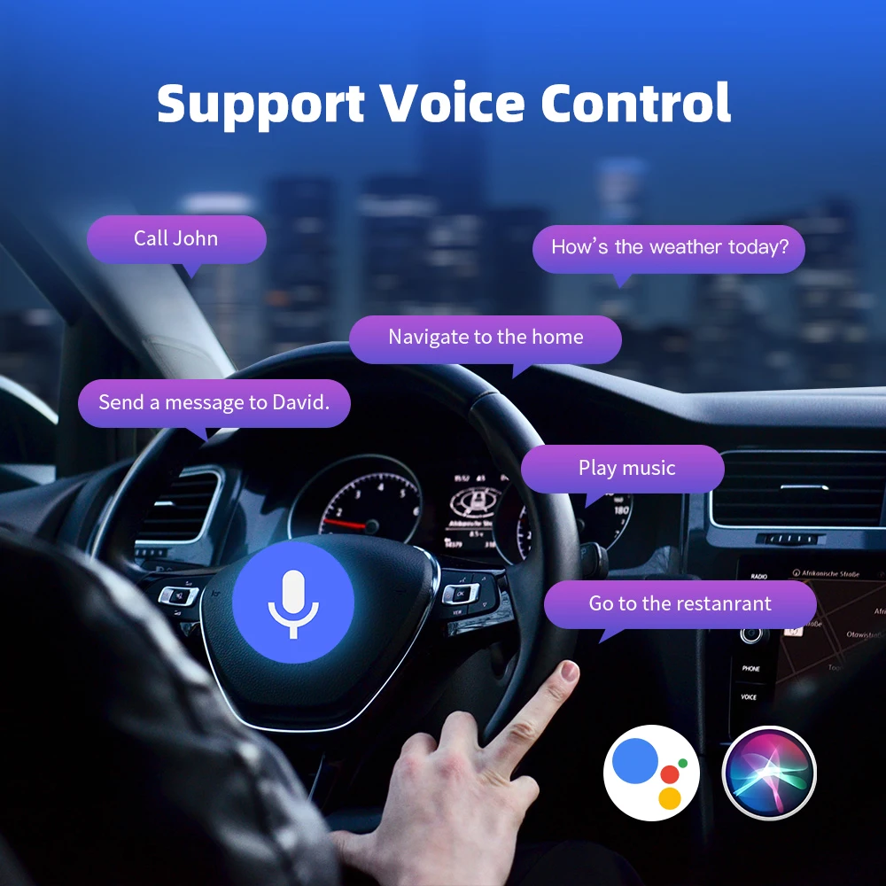 EKIY Carplay แบบมีสายเป็นไร้สาย Carplay Dongle Carplay Ai Smart Magic Box สตรีมมิ่ง Android Auto Wireless Smart Box Adapter