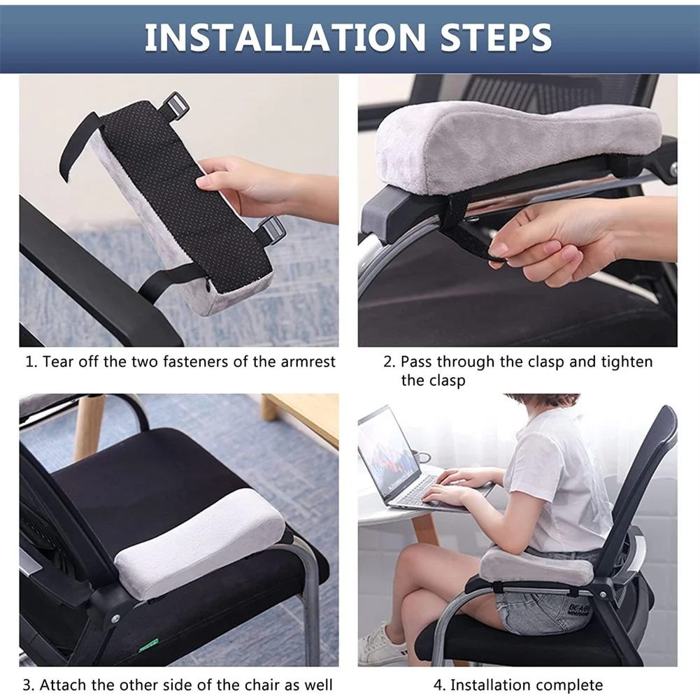 Promoção de outubro: Almofadas ergonômicas para apoio de braço de cadeira, almofada para cotovelo com espuma de memória para alívio de pressão, para c