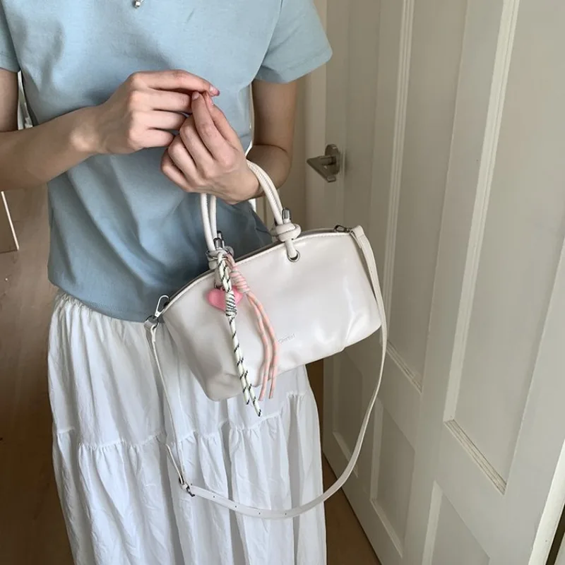 Luxury Brand Famous Designer Elegant Leather Women's Crossbody Bag High-End Minimalist Large Capacity Diaper Bag Vintage