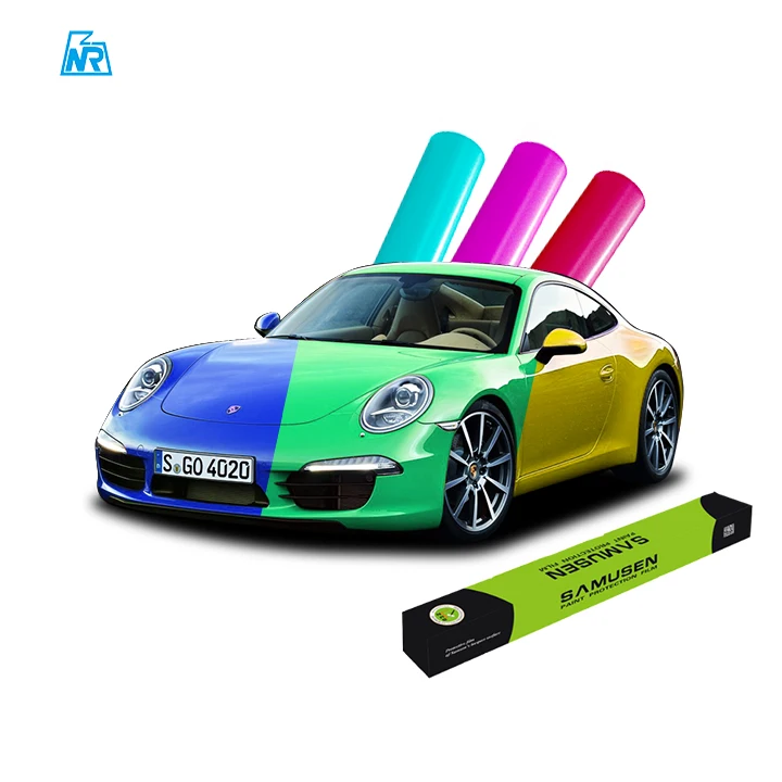 Hot Selling Self Healing Car PPF Colored TPU Aurora Black Charm Red Coating Cover Auto Paint Protection Film