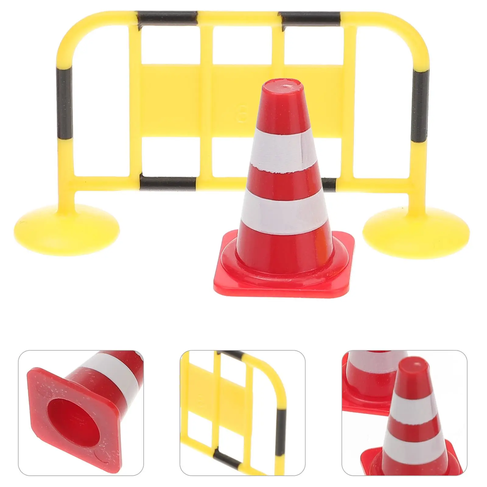 Imagem -04 - Brinquedos Educativos Cone de Tráfego para Crianças Mini Fence Roadblock Cones Playconjunto de Futebol Playset em Miniatura 32 Pcs