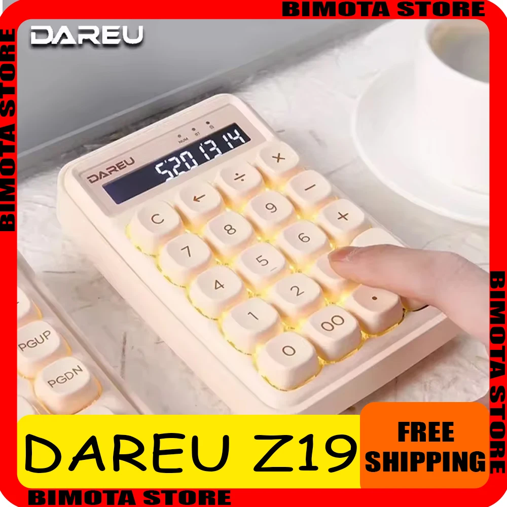 

Dareu Z19 Mini Keyboard Numpad Bluetooth Keypad Wireless Tri Mode Gamer Mechanical Keyboard Pc Accessories Office Gaming Gifts