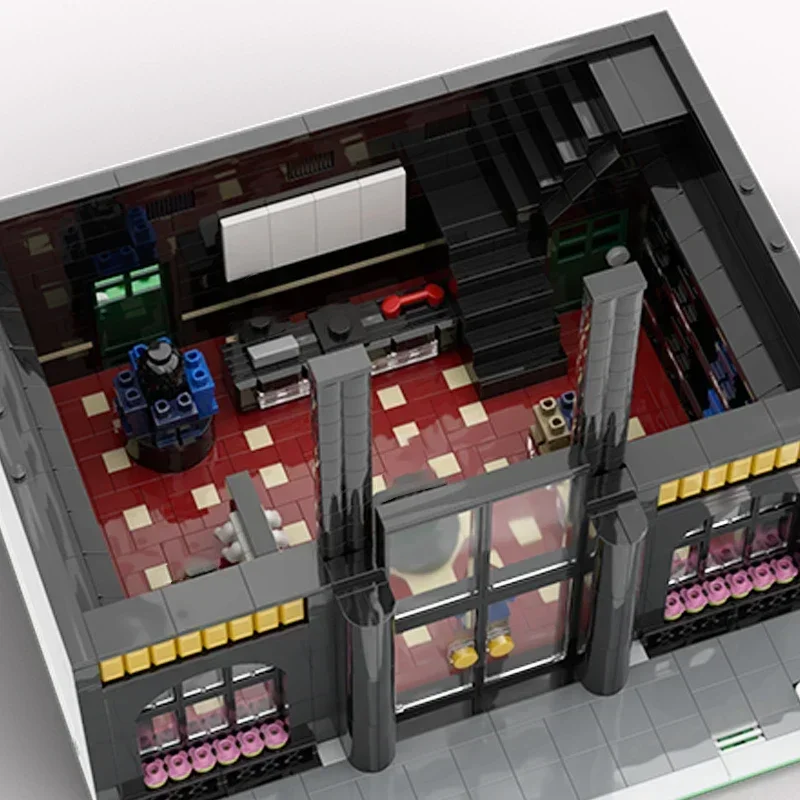 Moc tijolos de construção vista rua modelo cidade alfaiate loja tecnologia blocos modulares presentes brinquedos para crianças conjuntos diy montagem