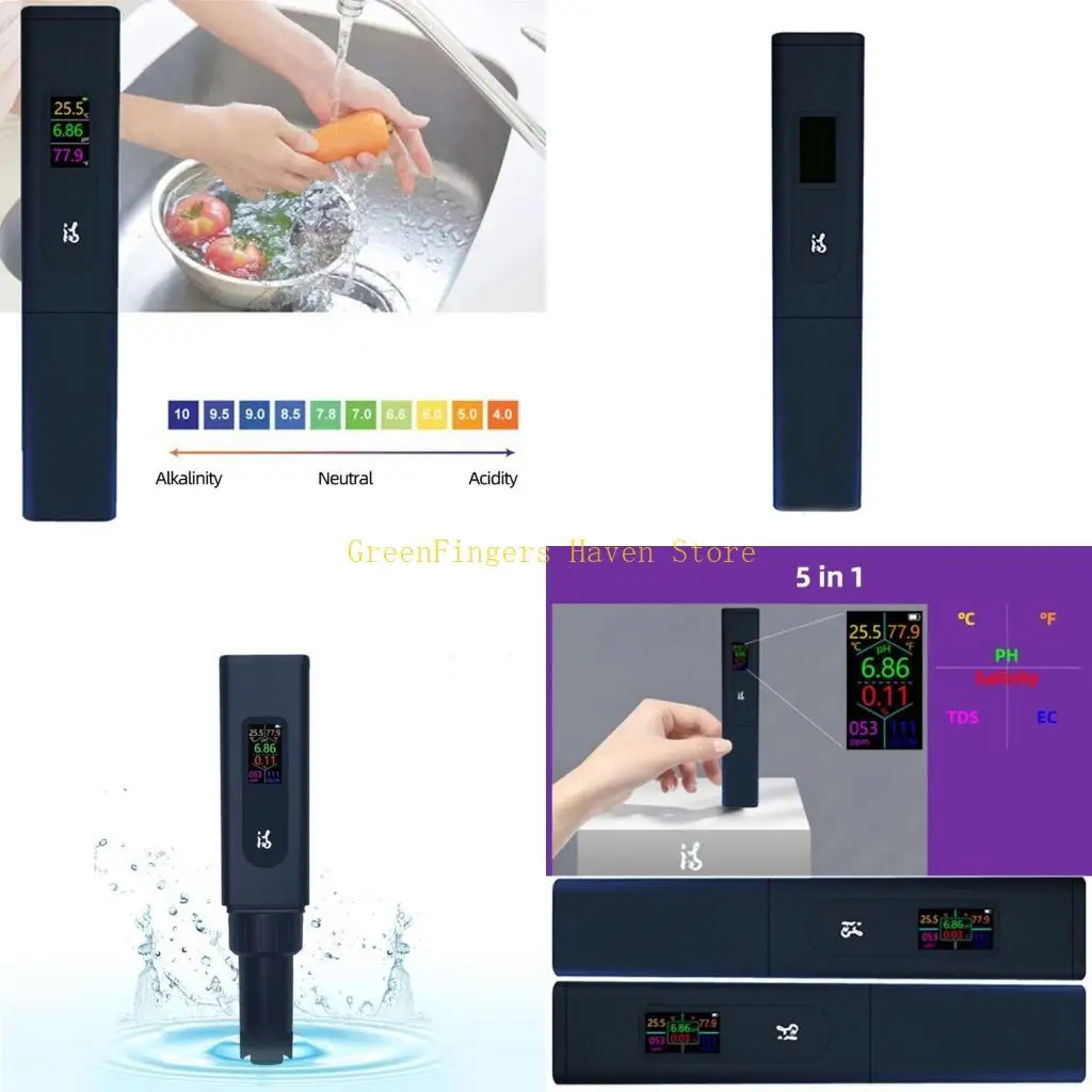 F68D Multi function Water Quality Tester Easy to Use Pen Water Quality Monitor Accurate Measurements for Fish Tanks & Pools