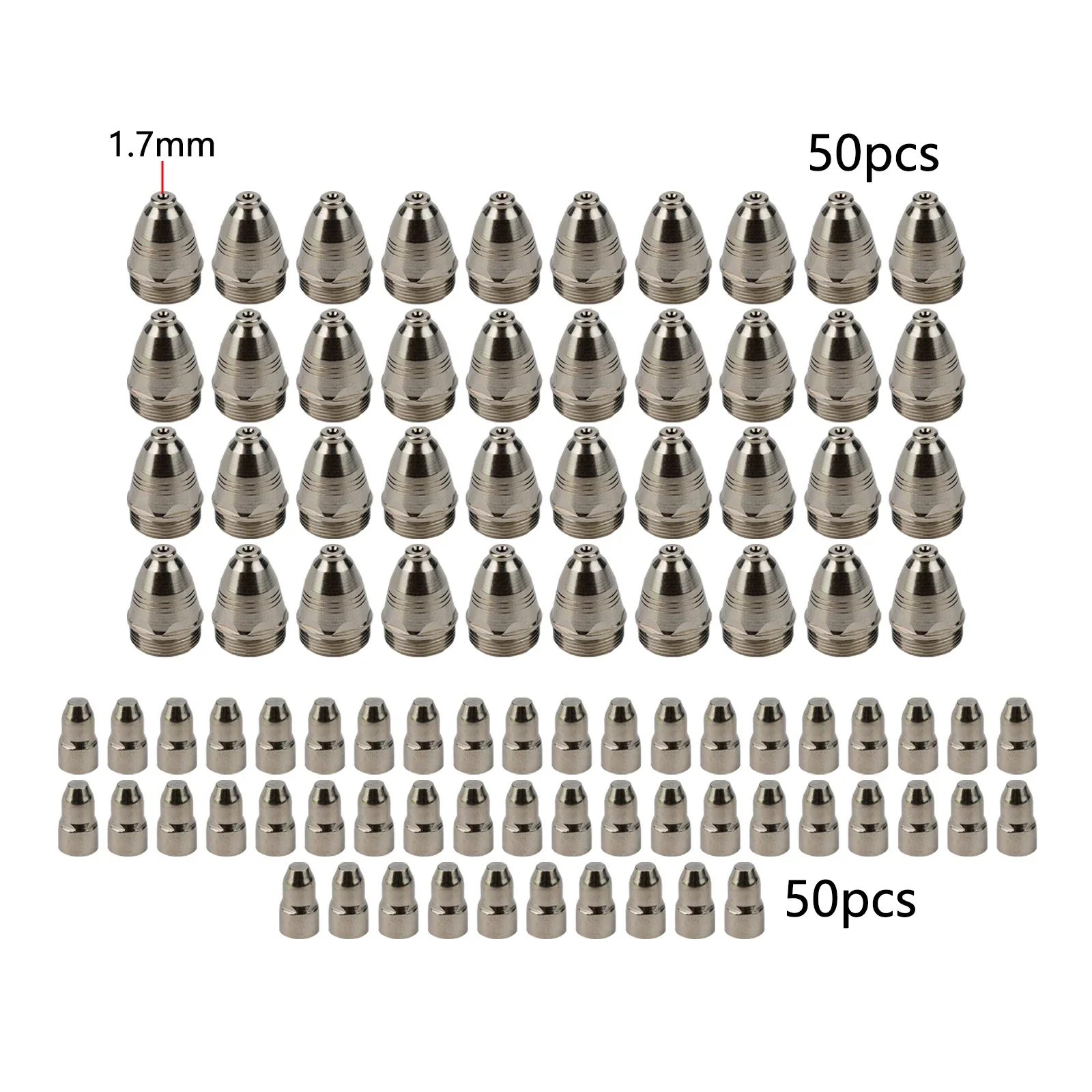 100Pcs P80 Plasma Electrode Tip Nozzle 1 5mm Compatible with CUT 70 CUT 80 CUT 100 CUT 120 Plasma Cutting Machines