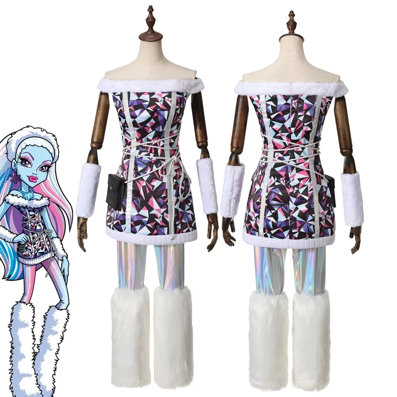 أنيمي الوحش آبي Bominable تأثيري حلي النساء فستان الخريف الشتاء موحدة عيد الميلاد ملابس للحفلات