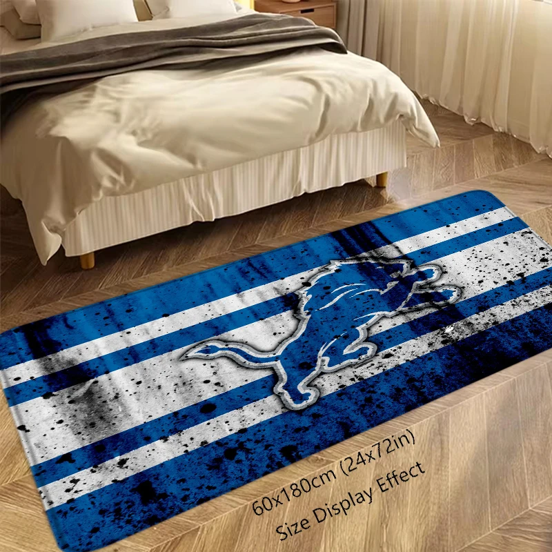 Entrance Doormat Balcony Rugs Living Room Carpet Foot Mats Bath Rug Detroit Lions Floor Mat Ideal Gifts Non-slip House Decors
