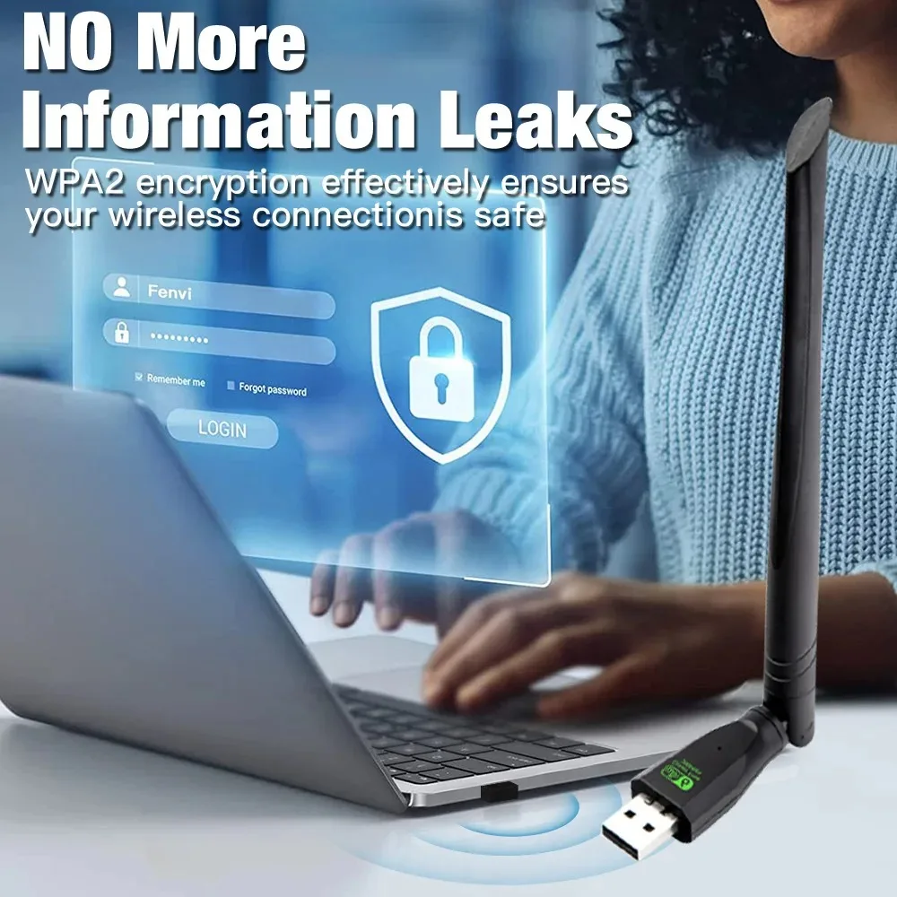 WIFI 6 어댑터 Bluetooth5.3 무선 네트워크 카드 PC 노트북 Windows10/11 드라이버 용 900Mbps USB 동글 신호 미니 수신기 무료