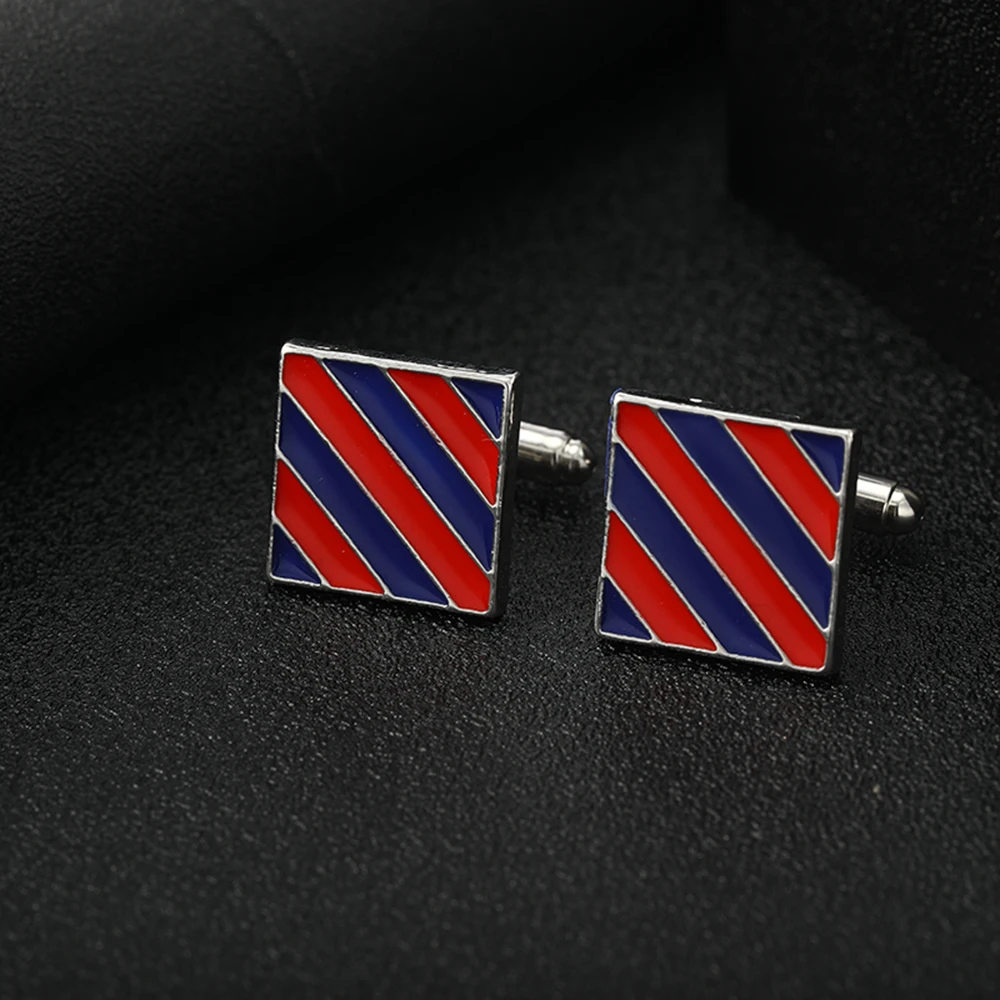 Valentine's Day Gift For Mens Yellow And Purple Cufflinks Red And Blue Oblique Cuff Links Business  Casual Jewelry Accessories