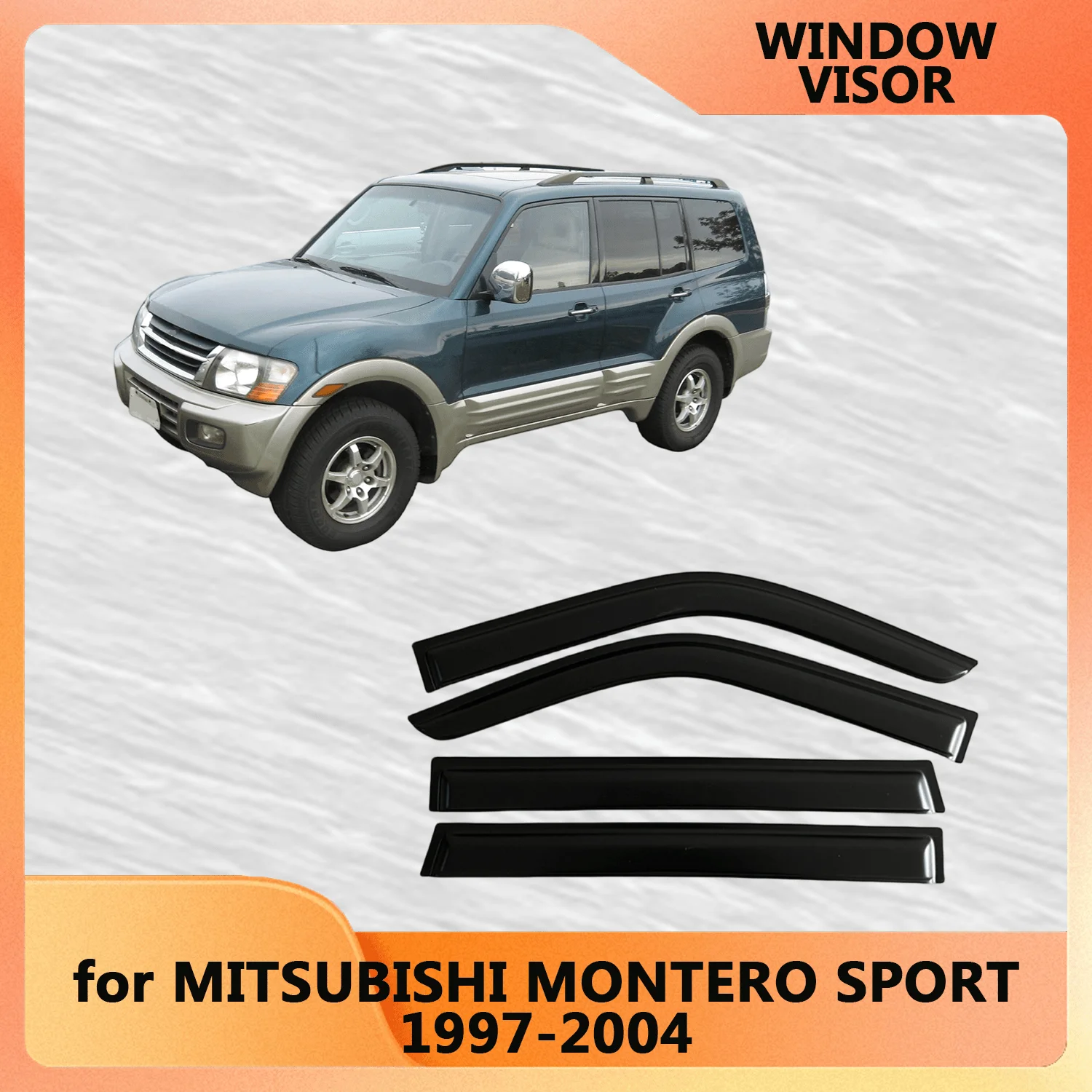

Window Visor for MITSUBISHI MONTERO SPORT K80 K90 PA PAII 1997 1998 1999 2000 2001 2002 2003 2004 Wind Deflectors Rain Guards