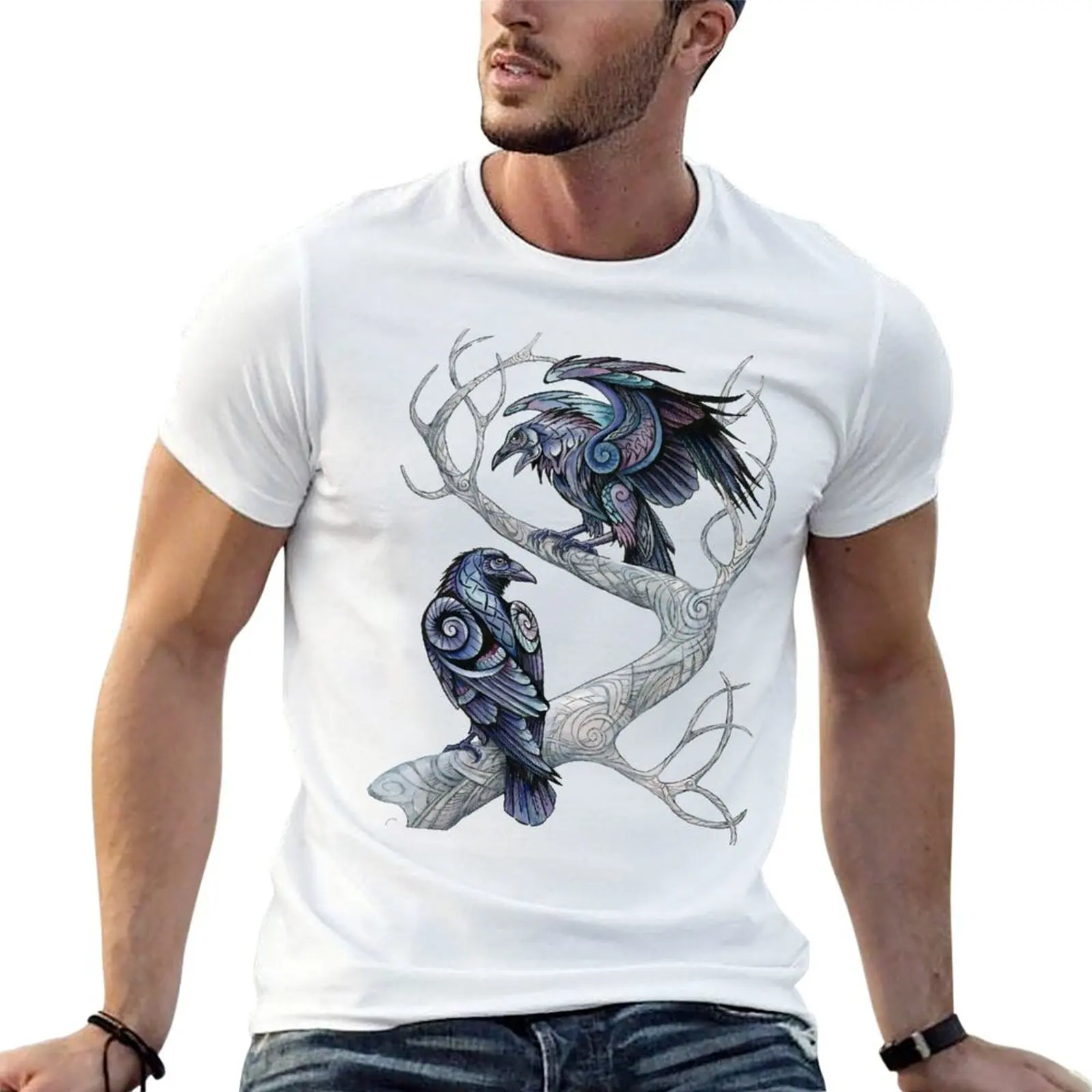 Hugin and Munin T-Shirt Summer Sports Quick Dry T-Shirt