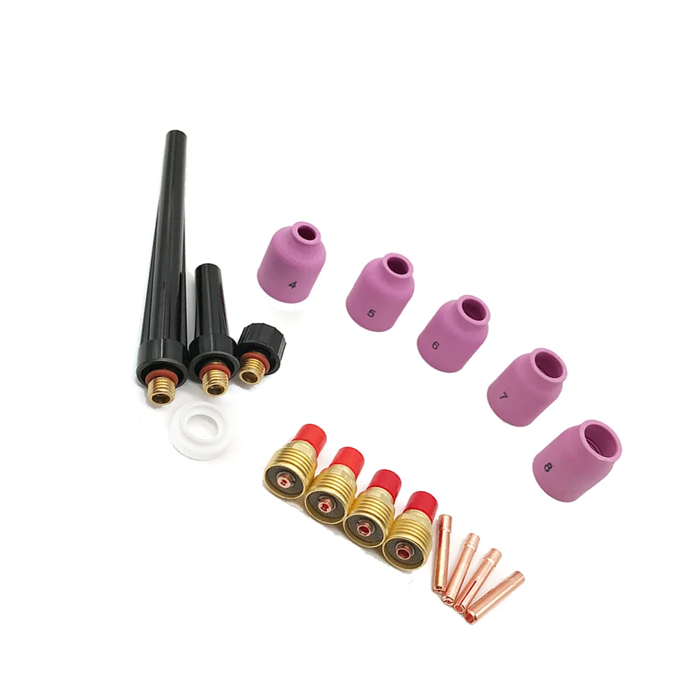 

17Pcs TIG Gas Lens Collet Body Assorted Size Kit Fit SR WP9 20 25 TIG Welding Torch Tig Welding Kit Tig Welding Torch Parts