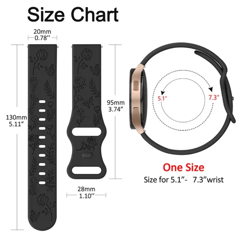 Силиконовый ремешок 20 мм для Garmin Vivoactive 5/3/Luxe/Sport Venu/Venu 2Plus/Sq/Sq Music Approach S40/S12 Forerunner Band 55/645/245 mibro watch x1 отзывы - №5