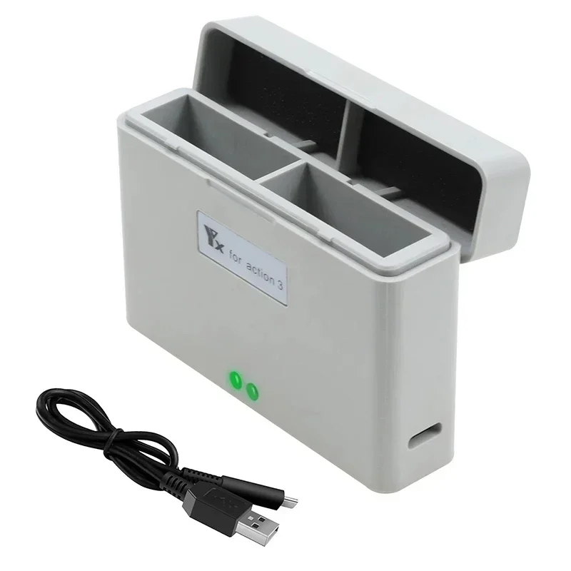 For DJI OSMO Action3 / Action 4 Battery Charger Storage Box USB Charging Butler Camera Accessories