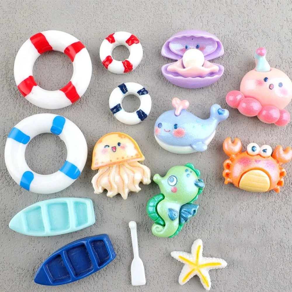 New Marine Animal Shoe Charms Resin DIY Phone Case Decoration Cute Portable Shoe Attachment Kids Gifts