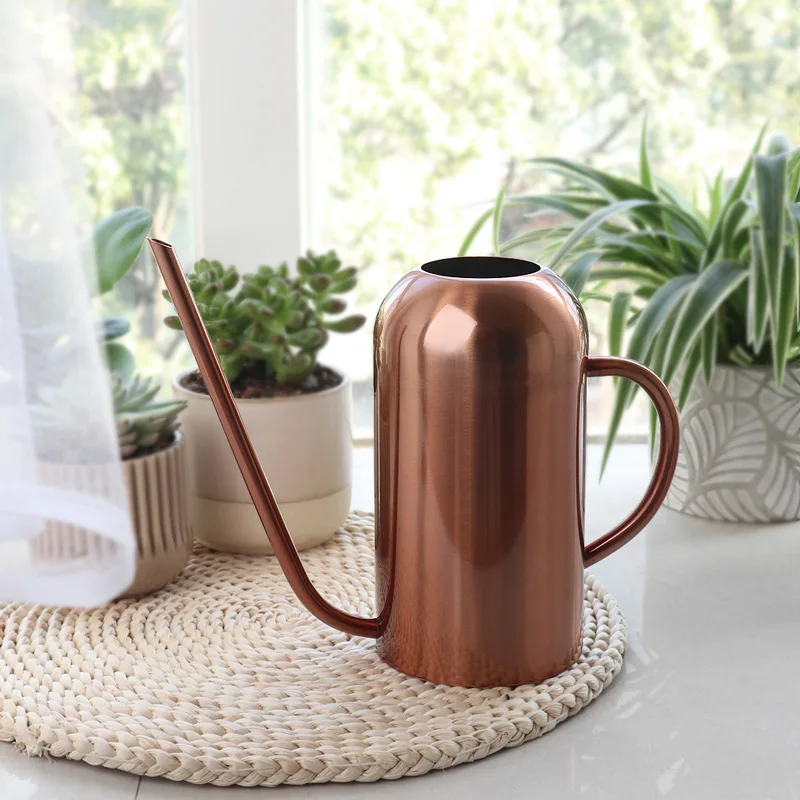 Stainless Steel Watering Pot Gardening Potted Small Watering Can Use Handle Perfect For Watering Flower Plants Shower For Garden