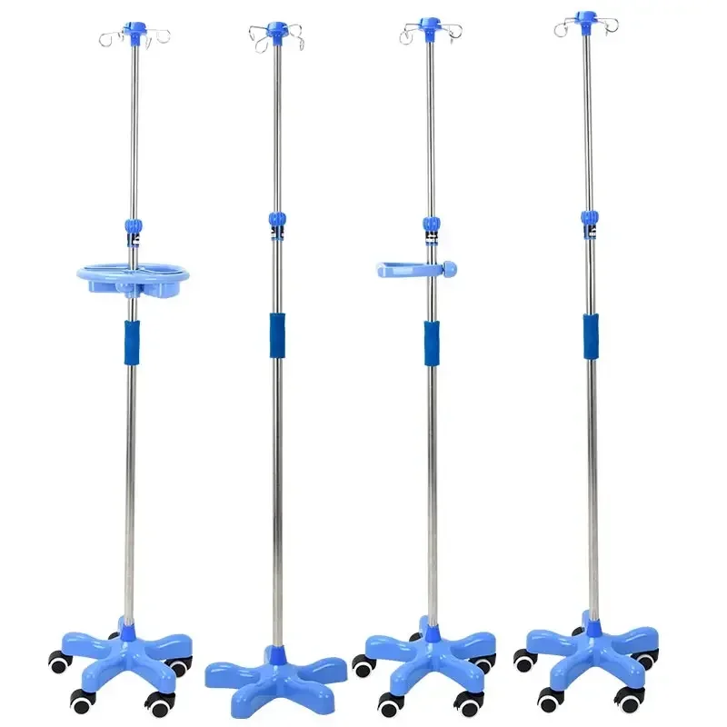 

superior quality High Quality Stainless Steel IV Pole Stand Height Adjustable Infusion Pole