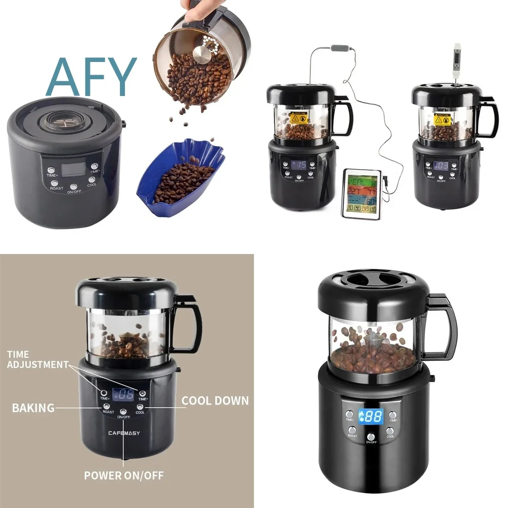 No Smoke Coffee Roasting Machine 1400W for Home Roasting EU Plug 220V 110V Compatible 80g Capacity Coffee Beans Roaster for