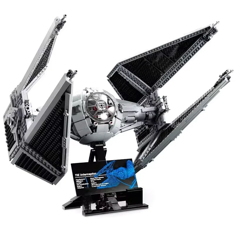 New 1931Pcs 75382 TIE Interceptors Spaceship Bricks Star  Kits Wars Building Blocks Modified Imperial Fighters Assembly Toy Gift