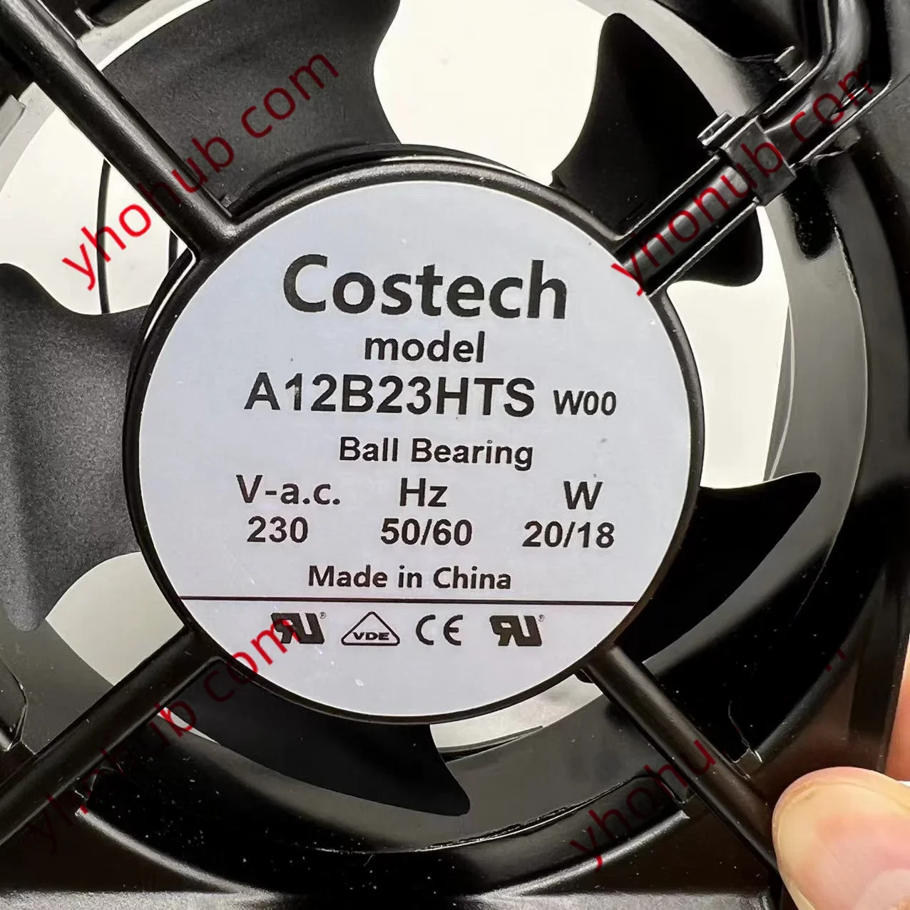 

Costec A12B23HTS Серверный квадратный вентилятор переменного тока 230 В 120x120x38 мм 2-проводной