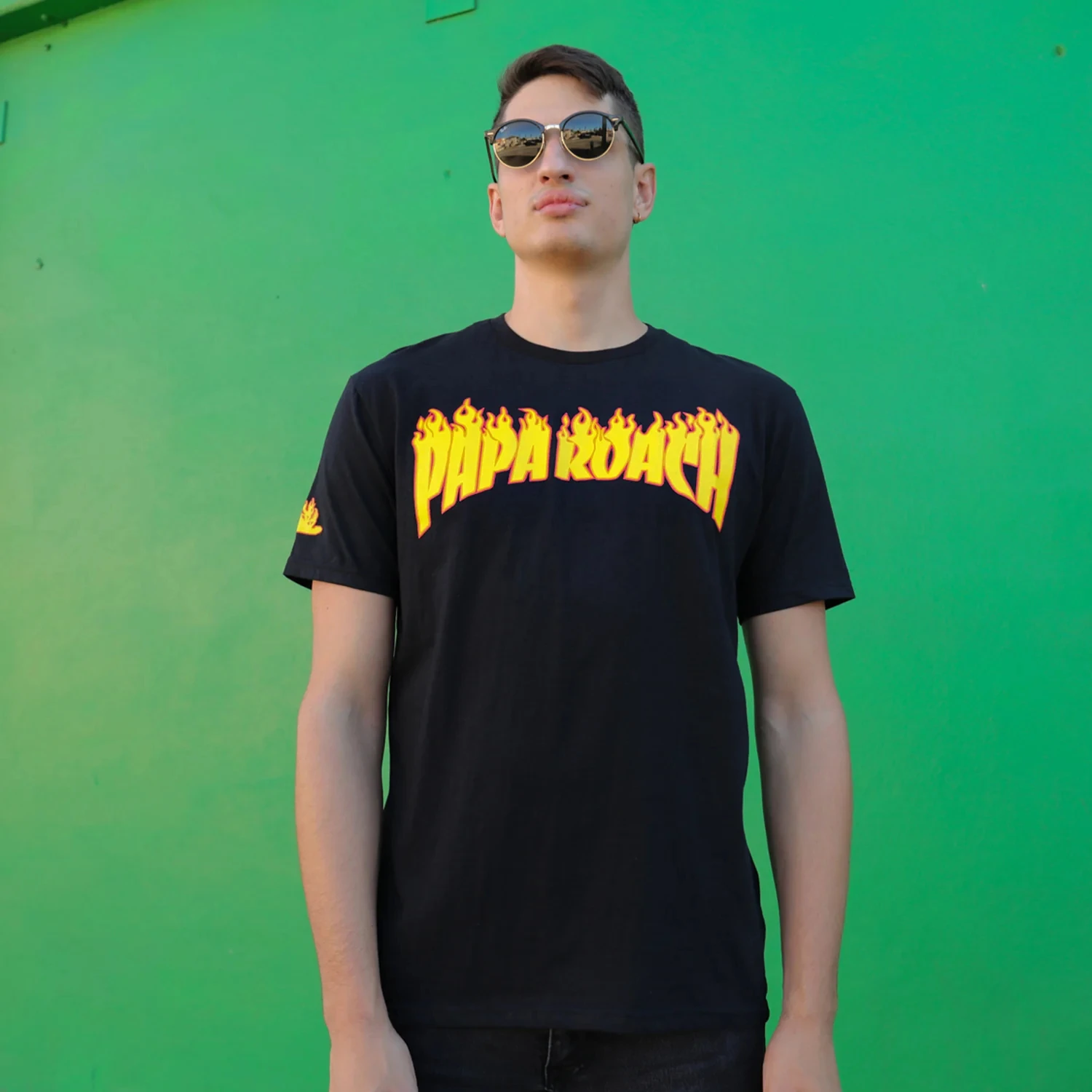 Unisex Papa Roach Infest Tracklist T-Shirt Full Album Song Print Stretchable Fit Cotton Tee Band Tracklist Wear for Concerts