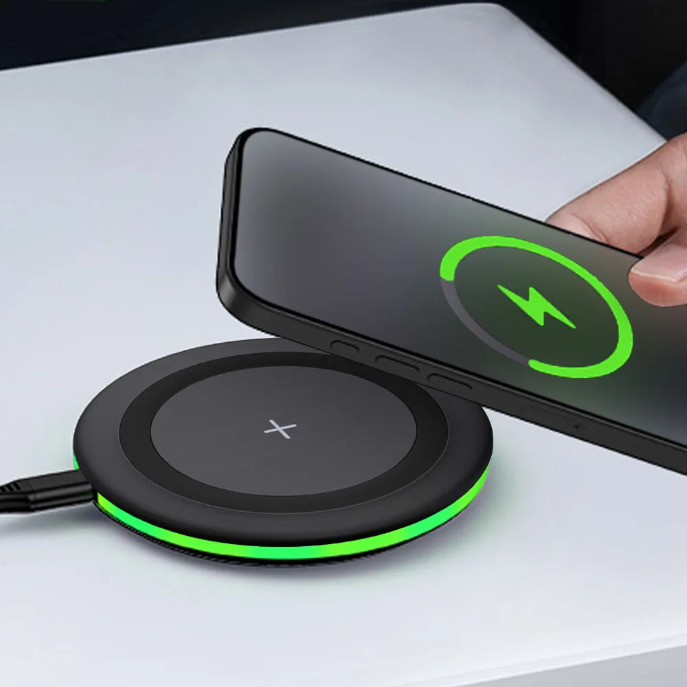 Wireless Charger Pad For IPhone17 16 15 14 13 12 Pro 8 XS Max Induction Fast Wireless Charging Station For Samsung Xiaomi Huawei