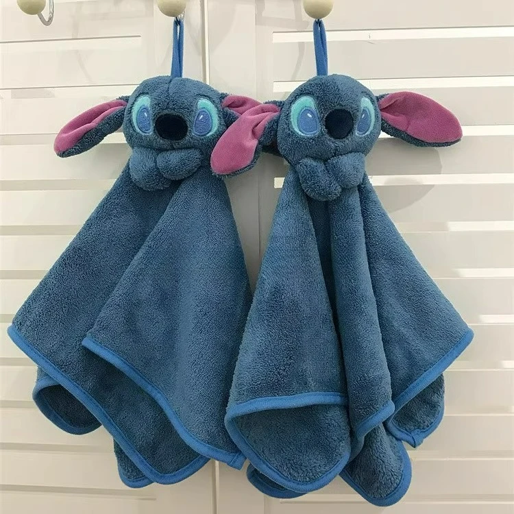 

Stitch cute cute hand towel coral velvet thick absorbent kitchen hanging rag bathroom handkerchief towel