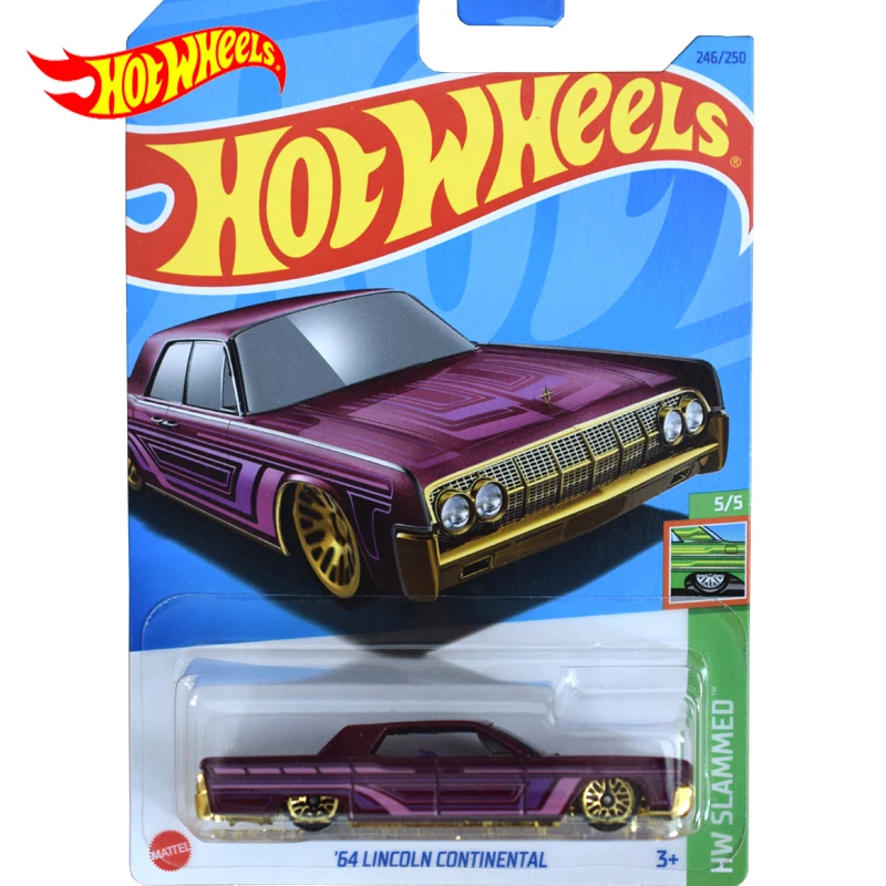 Original Hot Wheels 1/6464 LINCOLN CONTINENTAL SERIES Kids Toys for Boys Diecast Carro Model Children Brinquedos Gift C4982-246