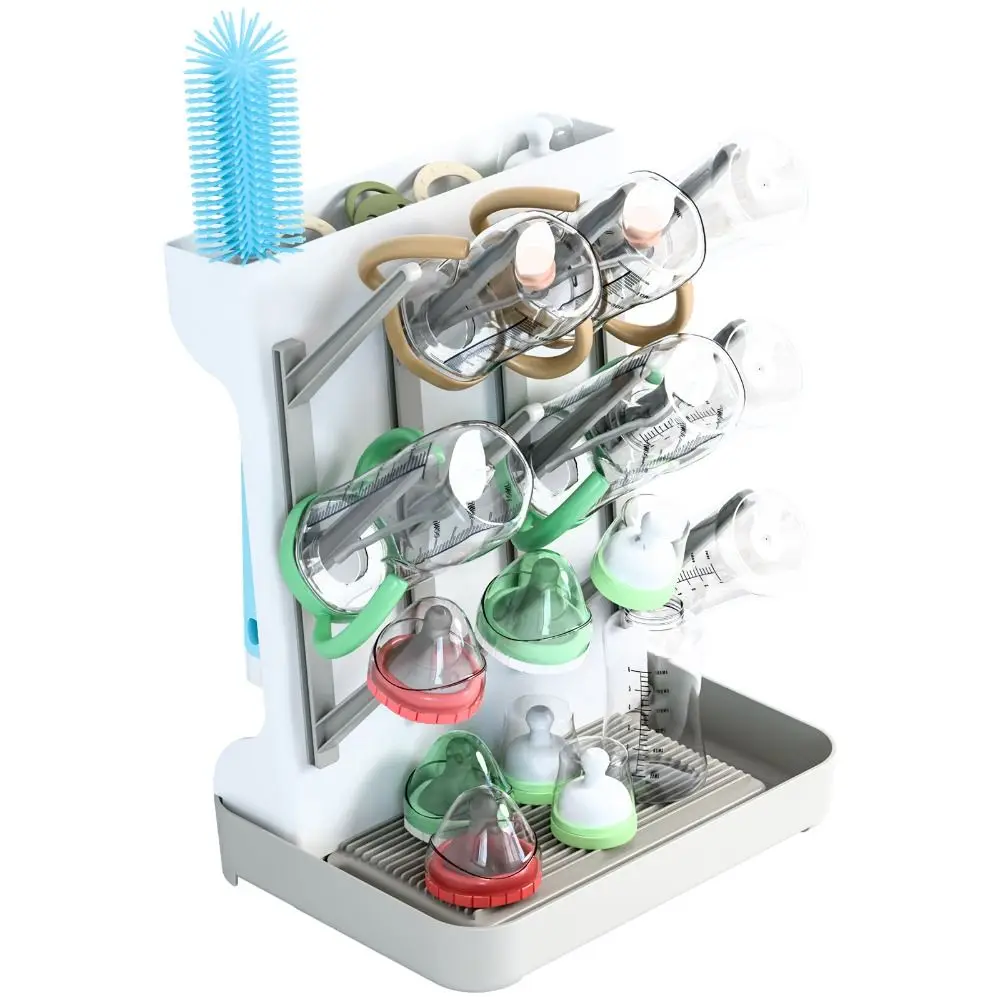 

Vertical Baby Bottle Drying Rack Space Saving Multi Tiered Drying and Draining Stand Large Storage Holder Organizer Countertop