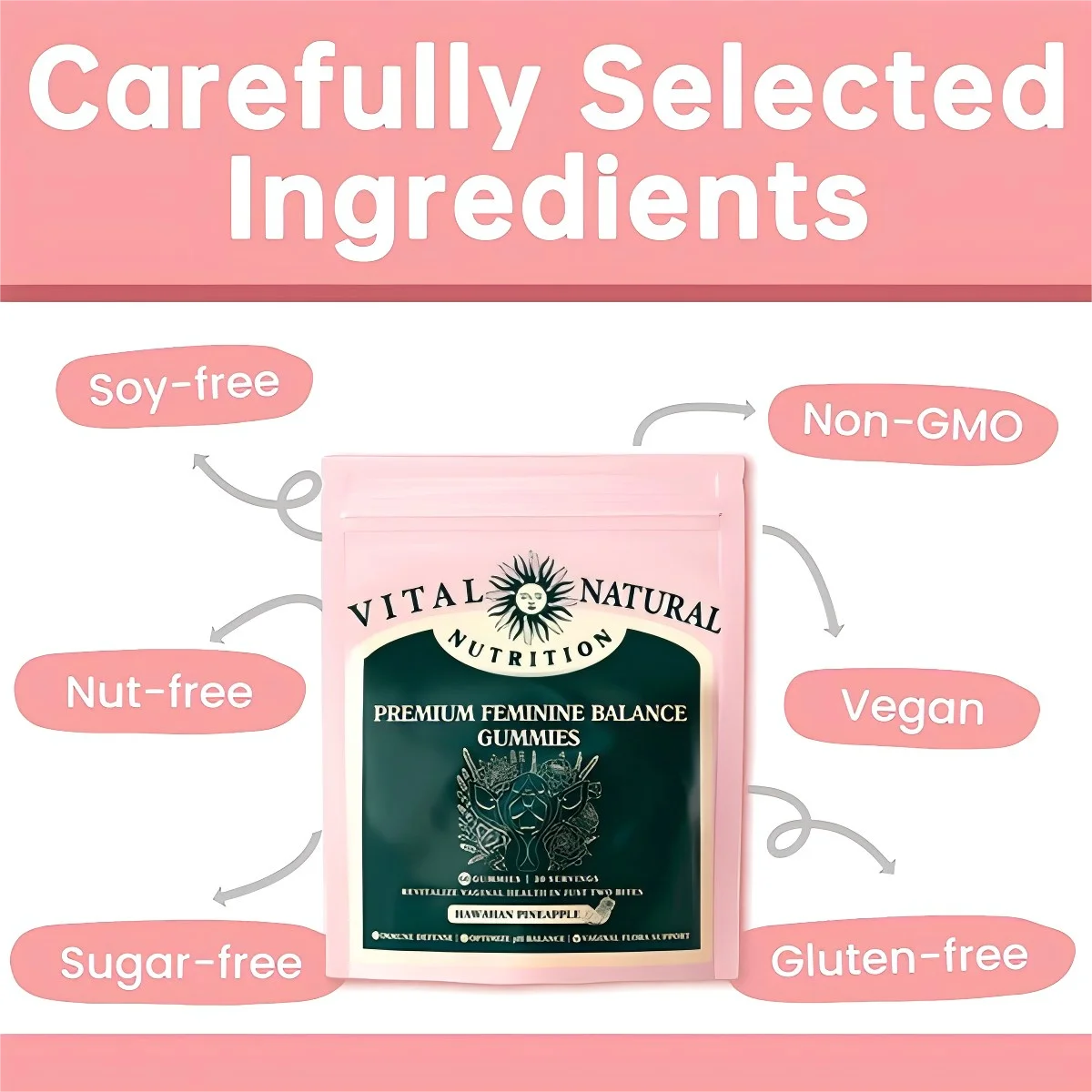 Vital Source  Feminine Balance Gummies Gummy / Women's Probiotics /60cummies - Image 5