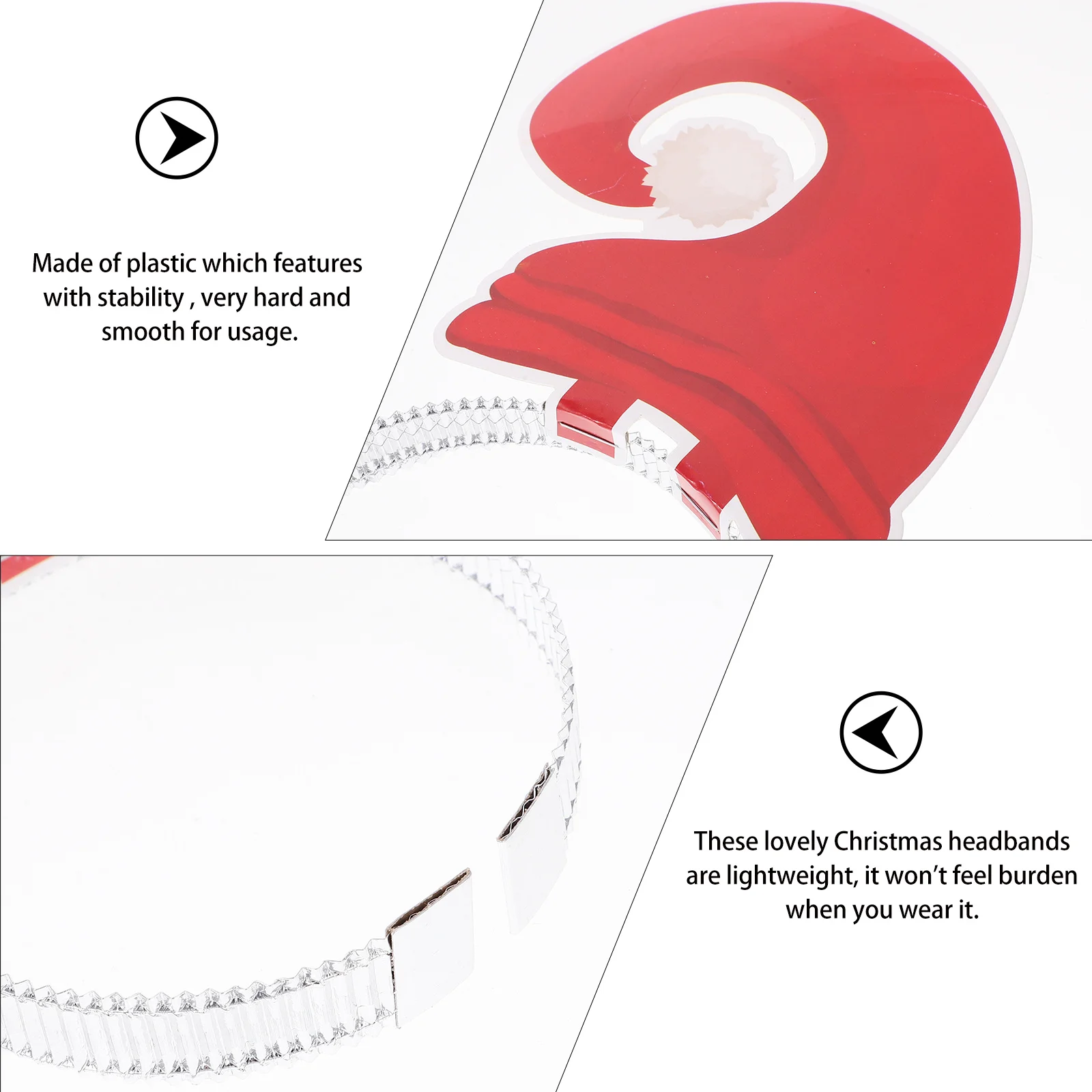 

6Pcs Christmas Headbands Unique Xmas Hair Hoops Party Cosplay Hair Decoration Headdress Christmas Headdress