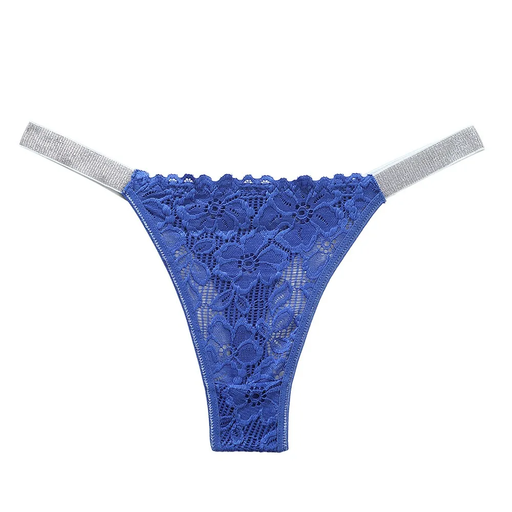 Ins Crystal Lace Flower Panties Mid Waist Transparent Rhinestone Thong Underpants Female Underwear Mesh Briefs Girl