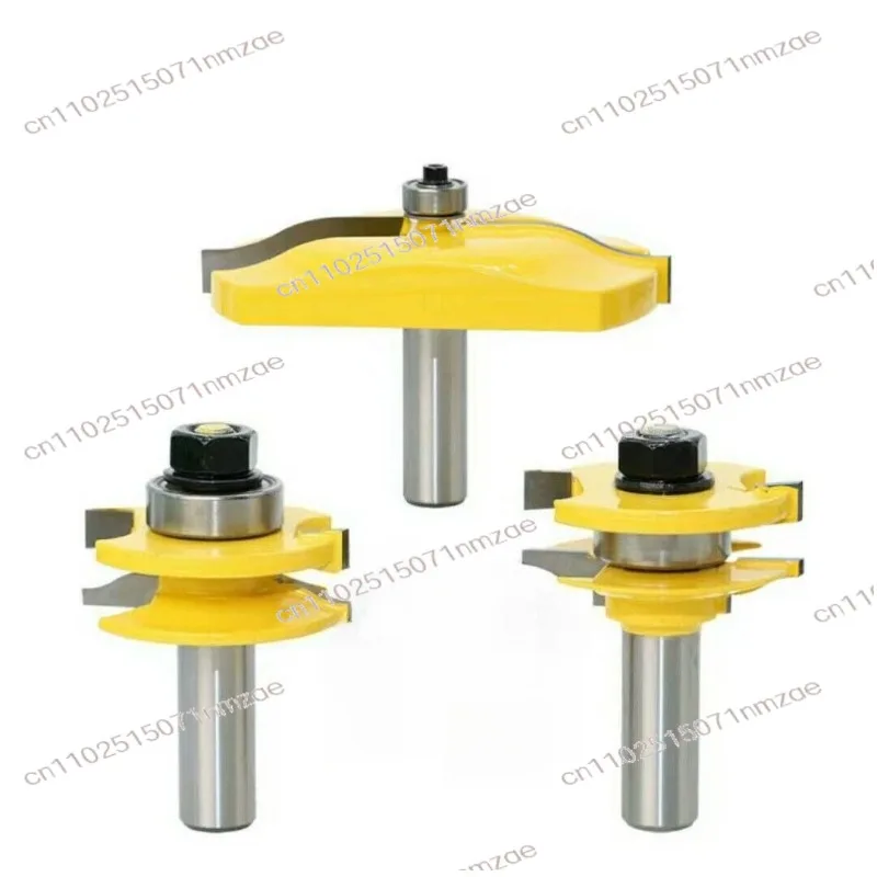 1/2 Shank S-Shape Small S-Shape Router Bit Set for Cabinet Door Frame Tenon Joint Woodworking