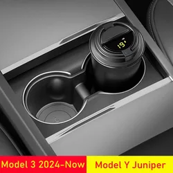 For Tesla Model Y Juniper Model 3 2025 Cup Holder Insert Mats Center Console Organizer Coaster Armrest Cupholder Car Accessories