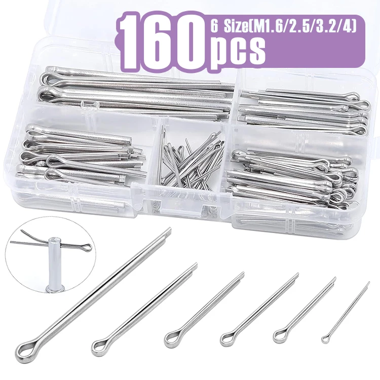 160Pcs Cotter Pin A…
